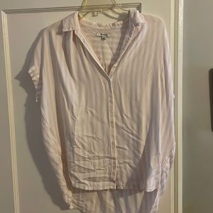 Madewell crop sleeve button up
